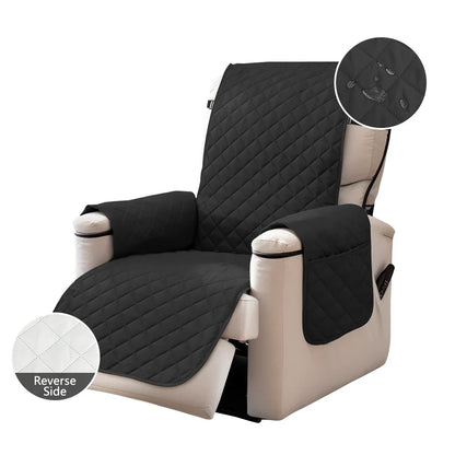 Recliner Chair Cover Waterproof Armchairs Slipcover Sofa Couch with Adjustable Elastic Strap Furniture Protector for Living Room