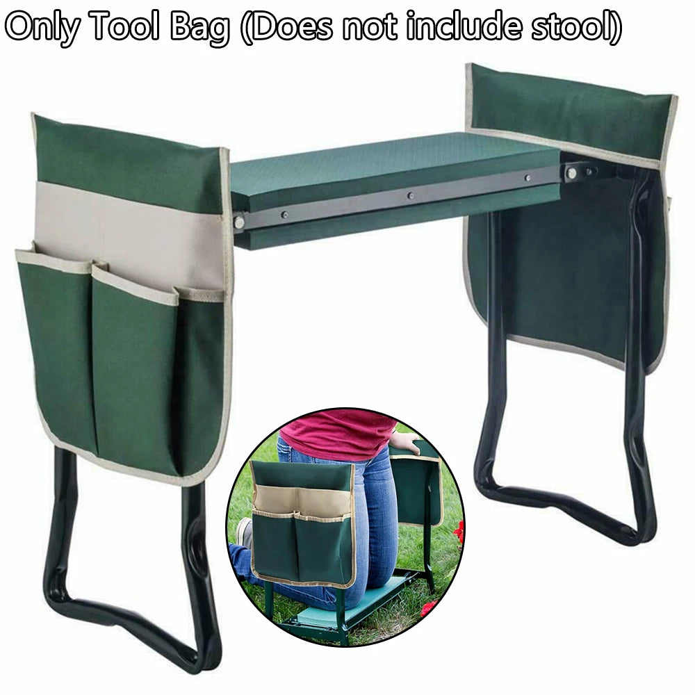 Portable Tool Bag Garden Kneeler Storage Pouch for Kneeling Chair Multi Pocket Toolkit Can Easily Attach to the Garden Kneeler